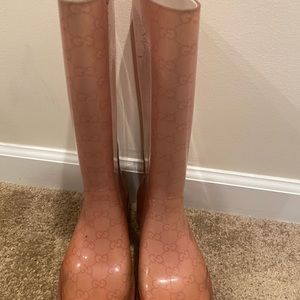 Pink Gucci Rainboots